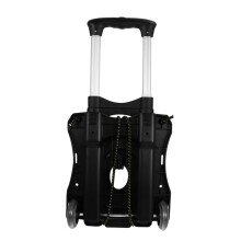 1 Piece Portable Folding Chair Cart Luggage Foldable Dolly Hand Truck Wagon Foldable Cart with Wheels Storage Cart Black