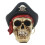 Pirate Captain Marauder Plundering Skull with Hook Hat Skeleton Figure Statue 1