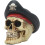Pirate Captain Marauder Plundering Skull with Hook Hat Skeleton Figure Statue 2