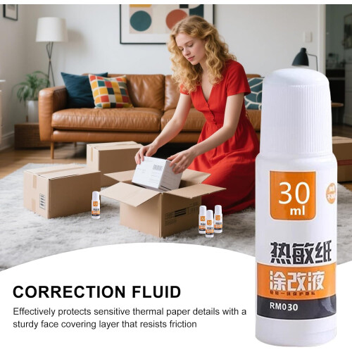 Correction fluid for thermal paper  55 ml smudgeproof remover 1 pack 1