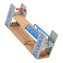 1Set Wooden Bridge and Tracks DIY Railway Train Accessories for Creative Wooden Rails and Toy Trains Promotes Creativity and Learning for Years