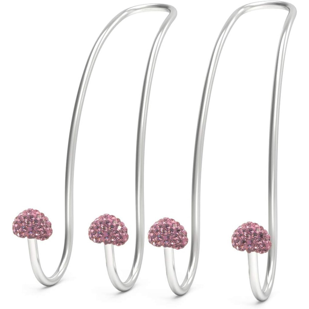 Heavy-Duty Headrest Hooks, Bling Auto Hooks With Sparkle Rhinestones Decoration, Car Hangers Organizer For Easy Backseat Storage, Universal Compatibil 9454554177854