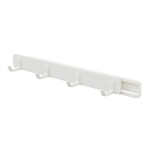 Extendable Design Wall Hook Rack, Adjustable Hooks Sliding Hook Rack No Drilling Sturdy Structure Versatile Use Heavy Duty Unique Layout