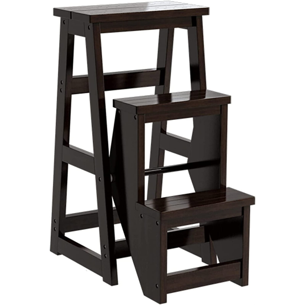 Folding Step Stool Wooden Ladder Chair For Home Spacesaving Multifunctional Durable Design 9001264520977