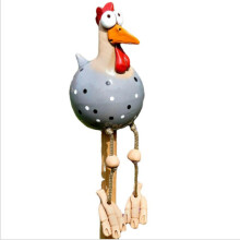 Scultura di gallo in resina, opera d'arte unica per il giardino, decorazione da giardino in metallo, decorazione per esterni