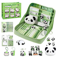 Cute School Supplies Set – Pandathemed Accessories for Students Includes Notepad, Pens, and Pencil Case