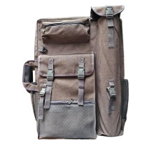 Art Portfolio Bag Thickened Canvas 48x65cm Dark Brown Sketching Storage Backpack Portable Art Portfolio Case