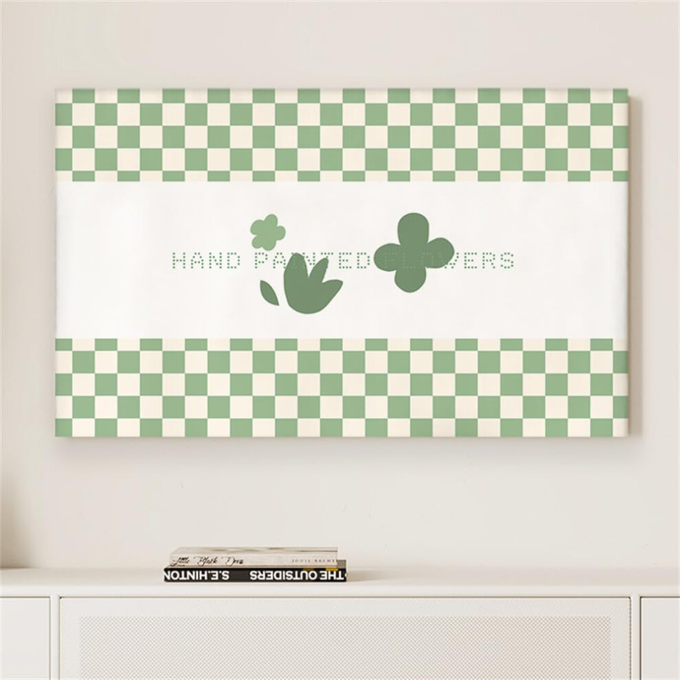 Tv Protector Cover Elastic Dustproof Tv And Pc Display Screen Cover For 3285 Inch Displays Plaid 4650 Inch Green 9323874575087