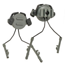 Rotary Helmet Headset Adapter For Rail Mount, Outdoor Tactical Earphone Holder, Green Color, Helmet Earmuff Mount