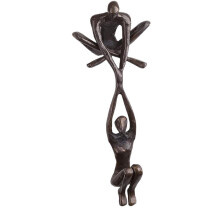 Regalo di nozze romantico, statuetta decorativa per la casa nei toni del bronzo antico, scultura d'arte astratta dal look retrò dinamico