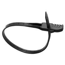 Bicycle lock made of durable material, portable antitheft cable lock for bicycles, helmets, and secure protection for sports equipment.