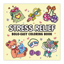 Cozy Coloring Book, Travel Activity Coloring Pages, Bold Design, For Adults And Kids, 21x21x0.8cm Edition 03