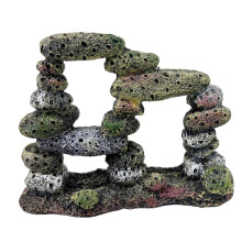 Stacked rock figure made of synthetic resin, terrariums, decoration, aquariums, underwater landscape, cave, shelter, office, aquariums, ornament