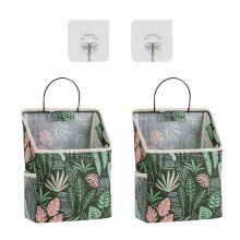 Organizador colgante impermeable para el hogar y la cocina, con bolsillos de malla resistentes y tela de lona, con gran capacidad de carga para