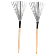 wooden handle drum brushes with durable wire tubes for percussion, cajon, drumming