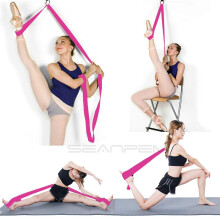 Yogagurt aus Baumwollmaterial, Fitnessgürtel zur Verbesserung der Flexibilität, verstellbarer Trainingsgurt mit stabilem D-Ring aus Metall,