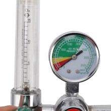 Nauwkeurige zuurstofregelaar met manometer, CGA540-inlaat met duidelijke stroomindicatie, precisie-zuurstofdrukregelaar met bevochtigingsfles,