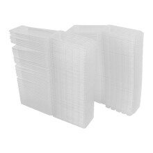 Recipientes transparentes de PET para derretir cera, contenedores reutilizables para derretir chocolate, recipientes transparentes con tapa abatible,