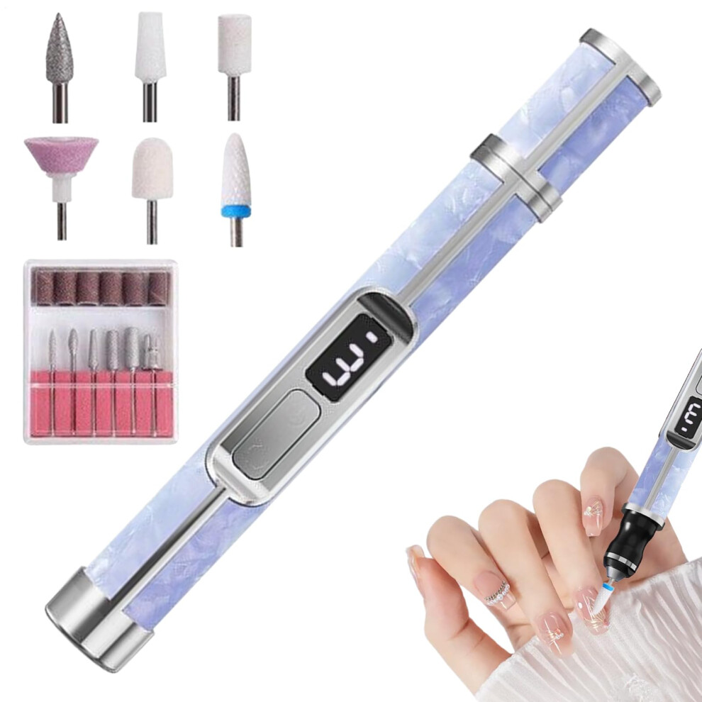 Electric Nail Drill with ThreeSpeed Precision Control, Rechargeable Portable Nail File for Manicure Pedicure