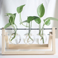 Unique Hydroponic Plant Holder, Terrarium Container with Hanging Design, Nordic Style Glass Vase for Home Office Decor, Crystal Clear Glass Tube Resis