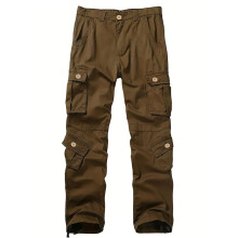 Cargo Trousers for Men UK HeavyDuty Work Trousers Stretchy Combat Cargo Pants Holster Multi Pockets XXL Coffee