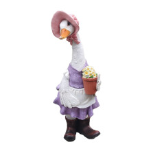 Estatuas de patos de resina para jardineros, estatua de pato con protección UV, figura de pato realista para exteriores, adorno de pato de tamaño