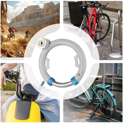 Bicycle lock  Antitheft road bike lock  Bicycle theft security tool, round security locking device for electric vehicles 2