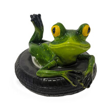 Estatua flotante para jardín, decoración exterior impermeable, figura de rana realista para adornar sus jardines acuáticos o estanques, 1 rana de