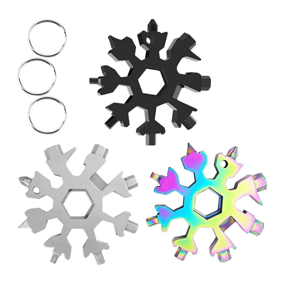 Innovative Multitool, Unique Snowflake-Shaped Design, Stainless Steel 18-In-1 Compact And Portable Multi-Function Tool For Outdoor Adventures, High-Qu 9404207875996