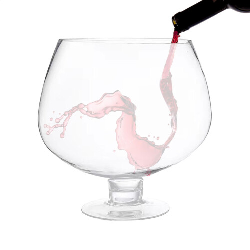 Beer Cup Glass Solid Glass Construction 2000ml Capacity, HeavyDuty Bar Mug, Oversized Drinking Glass
