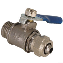 Manual Ball Valve G1/4 Brass 2Point External Thread Quick Connect For 6mm 8mm 10mm Pneumatic Hose
