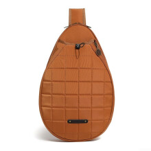 Tennis Racket Bag With Multi Compartments Large Capacity For Tennis Badminton Pickleball Paddles Water Resistant Polyester Brown