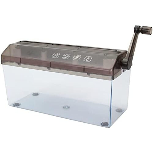 HaoAMZ Manual Hand Shredder, A4 Mini Paper Shredder, 2 Sheets Micro Cut