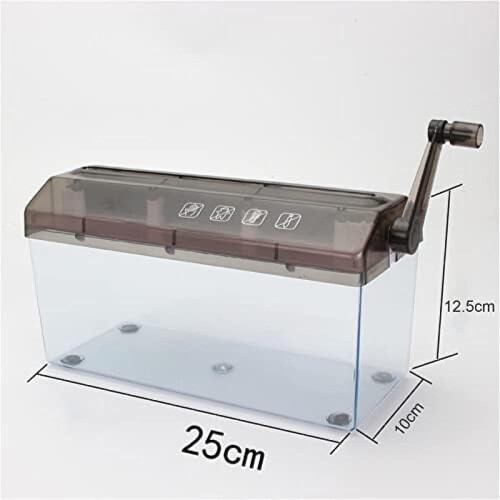 HaoAMZ Manual Hand Shredder, A4 Mini Paper Shredder, 2 Sheets Micro Cut 2