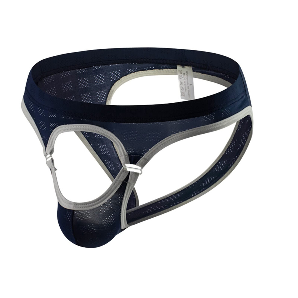 Blue Mesh Thong Men's String Tanga Underwear Gstring Panties Navy