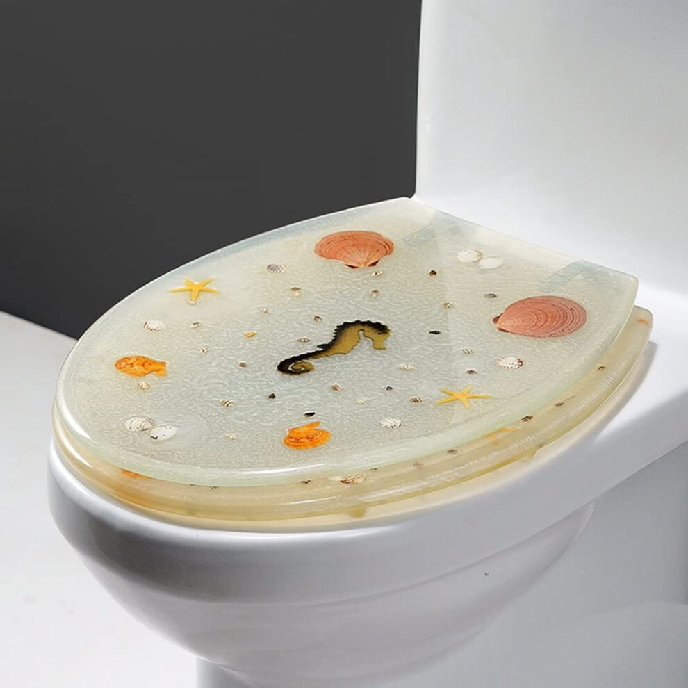 Elongated Resin Toilet Seat Quiet Softclose Quickrelease Hinges Beige Color For Standard Toilets 9001264523213