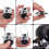 Bicycle combination lock, retractable 80 cm steel wire code lock,  security 2