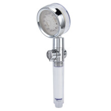 Pommeau de douche intelligent à LED avec filtres, douchette rotative turbo avec interrupteur d'arrêt d'eau, cycle de remplacement réglable,