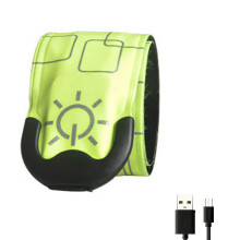 Batteria sostituibile, fascia da braccio a LED ad alta visibilità, adatta per jogging, corsa, ciclismo, passeggiate notturne, alpinismo, passeggiate