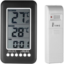 Temperatur- og fugtighedsmåler til hjemmebrug, trådløst termometer samtidig, smart design, højpræcisions temperatur- og fugtighedsmåler, ideel