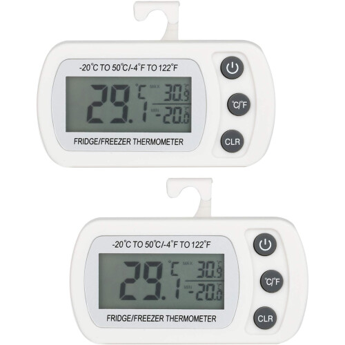 Ψηφιακό θερμόμετρο κατάψυξης με αδιάβροχη δομή, μαγνητική πλάτη και γάντζο, απλή