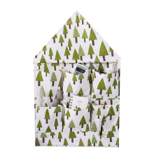 Wall Hanging Storage For Elegant Living, Linen Cotton Fabric Saves Space Organizer, Durable Material With Wooden Pole For Easy Hanging In Bedroom, Bat