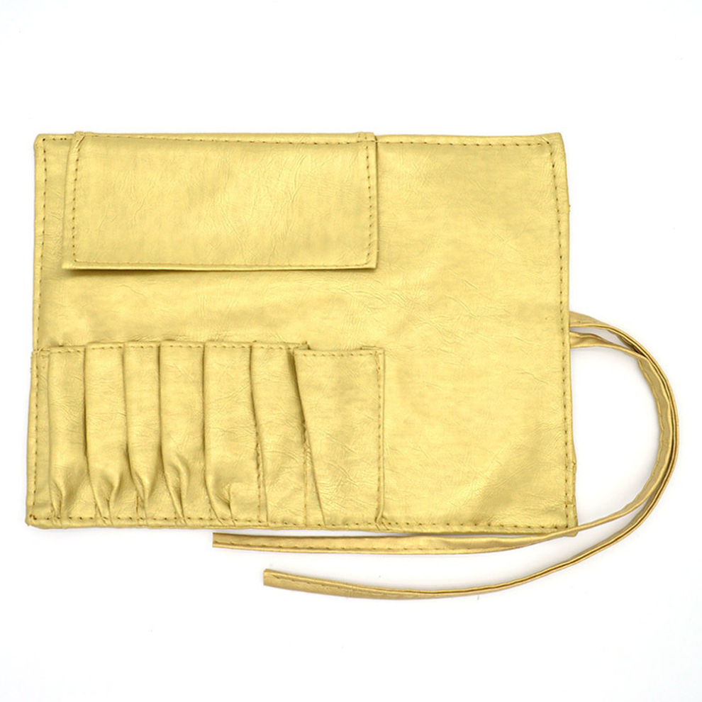 Portable Brush Holder Leather Pu, Small And Lightweight, Perfect For Carrying Makeup Brushes On Your Business Trips