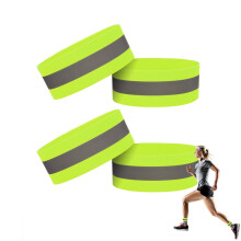 Pack of 4 Reflective Bands, Reflectors, Reflective Bracelet, Safety Bracelet, Visibility, Reflective Wrist Bands, for Cycling, Running, Jogging