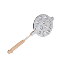 Nonstick Cookie Maker Pan Oval Baking Tool For Nut Waffles And Pastries With Wood Handle Aluminum Alloy