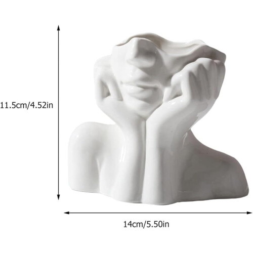 Stylish Ceramic Decorative Vase, Unique White Ceramic Art Vases With High-quality Technology 1