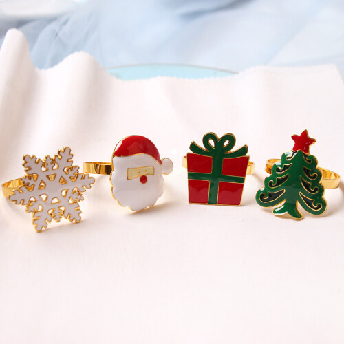 Χριστουγεννιάτικες θήκες για πετσέτες σε διάφορα χρώματα, διακοσμητικά αξεσουάρ 2