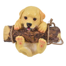 Figura decorativa de perro de poliresina, estatua de cachorro para exteriores con detalles meticulosos, estatua de jardín resistente a la