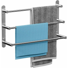 Porte-serviettes compact pour salle de bain, argenté, 70 cm, rétractable, en acier inoxydable 304, fixation murale, gain de place, séchage rapide.