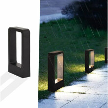 Balise de chemin moderne, borne lumineuse haute tension en aluminium, lampadaire d'extérieur, éclairage paysager, installation facile, noir